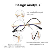 Oversized Round Stainless Steel Clear Lens Glasses